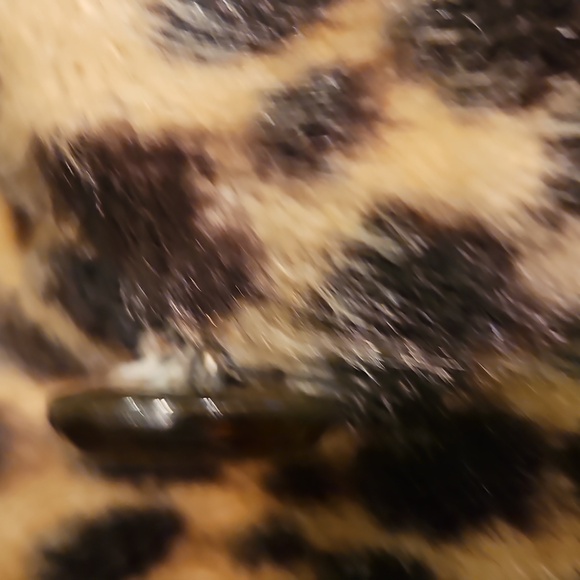 Vintage Leopard Print Faux Fur Coat Thigh Length Satin Lined Heavy Warm Custom - Picture 10 of 16